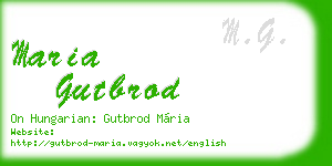 maria gutbrod business card